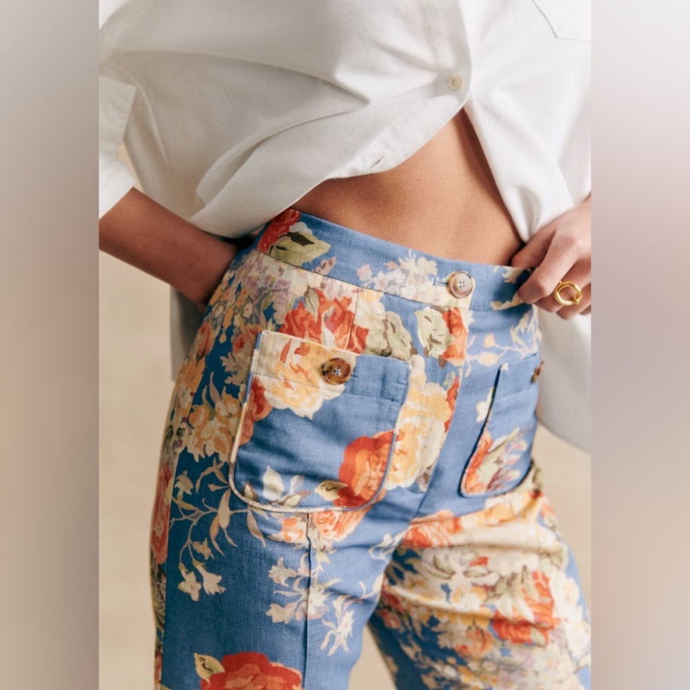Sezane Emilio Floral Trousers